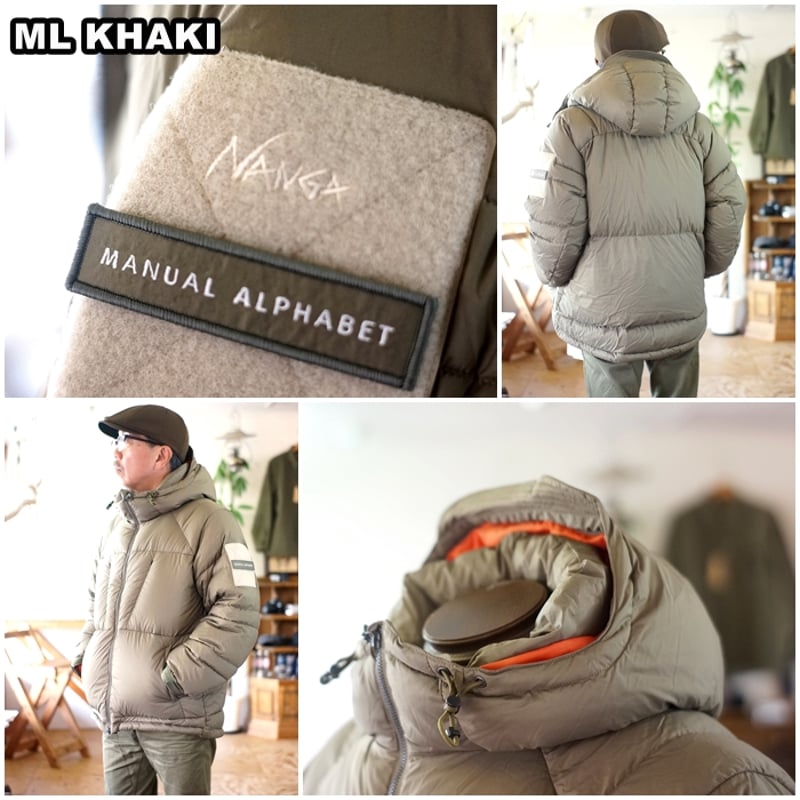 NANGA×MANUAL ALPHABET EXPLORER DOWN JACKET マニュア