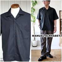 MANUALALPHABET マニュアルアルファベット　オープンカラー半袖シャツ mas825