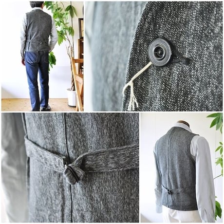 杢ベスト　ブラックコバートワークベスト　シュガーケーン　sugarcane 　12795　東洋エンタープライズ　TOYO