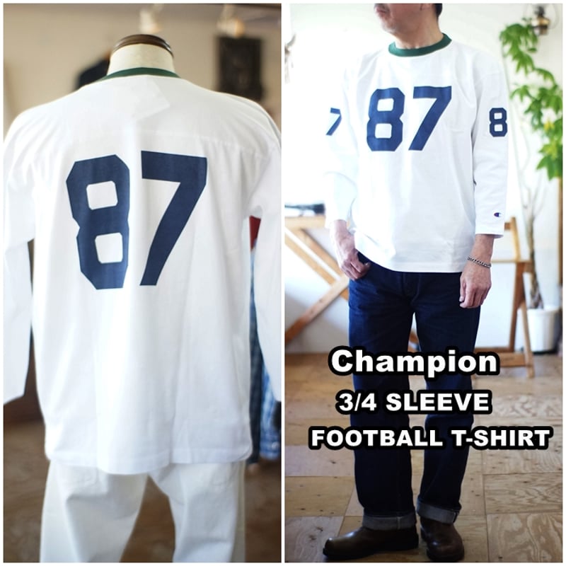 Champion/チャンピオン 七分袖 3/4 SLEEVE FOOTBALL T-SHIRT