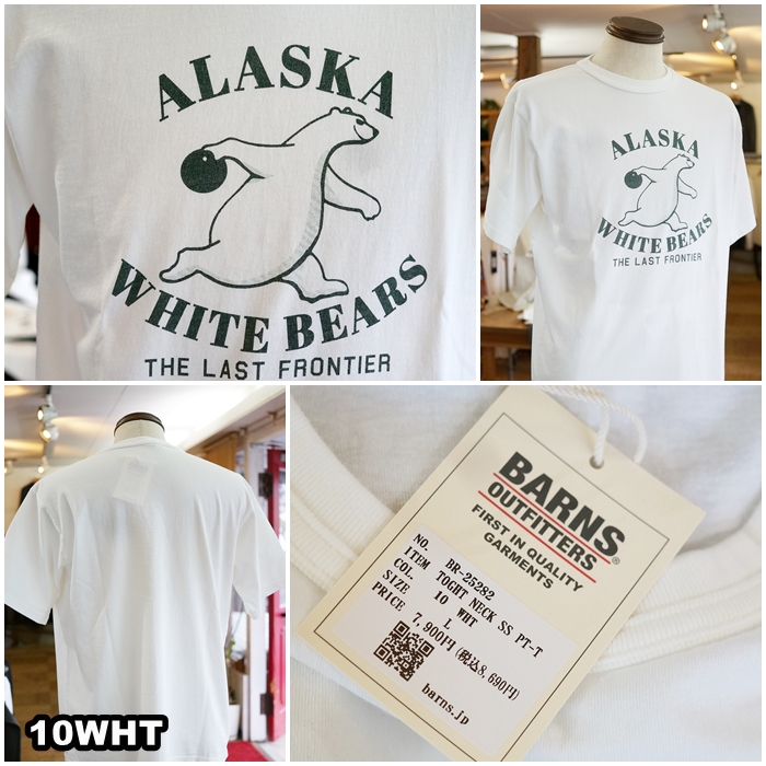 BARNS バーンズアウトフィッターズ 半袖プリントTシャツ カットソー 
