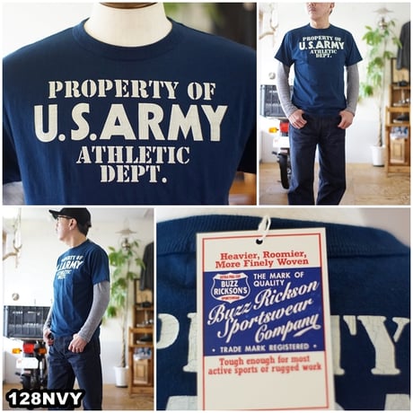 バズリクソンズ 　BUZZ RICKSON'S 　東洋エンタープライズ　BR79348 Ｔシャツ 半袖 　U.S.ARMY 　ATHLETIC DEPT　メンズ　カットソー
