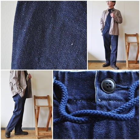FOB FACTORY（FOBファクトリー） F0508 デニム トラックパンツ  ジーンズ ジーパン  イージーパンツ / ワイド
