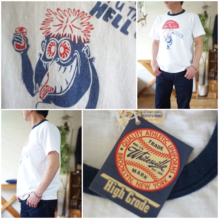 今期物新作　東洋エンタープライズ　ホワイツビル　ベースボールTEE WHITESVILLE（ホワイツビル）半袖Tシャツ カットソー 東洋