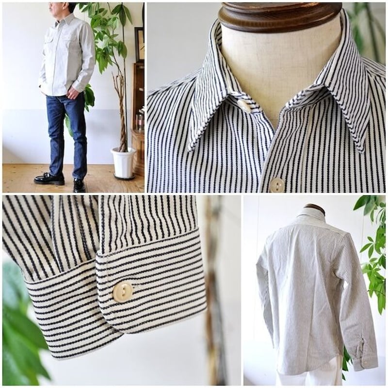 SUGAR CANE シュガーケーン 長袖 ヒッコリーワークシャツ 27853 東洋