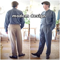 modemdesign モデムデザイン ドロップトラックパンツ ツータックワイドパンツ　２４０４４５２