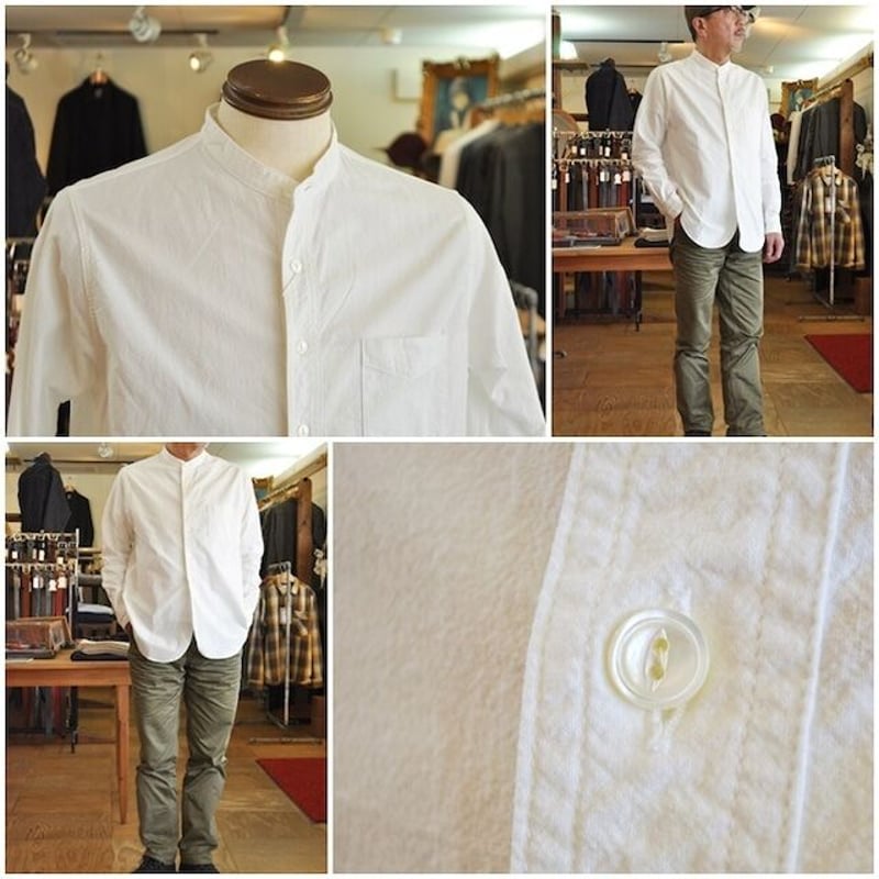 FOB FACTORY(エフオービーファクトリー) 綿素材 バンドカラー