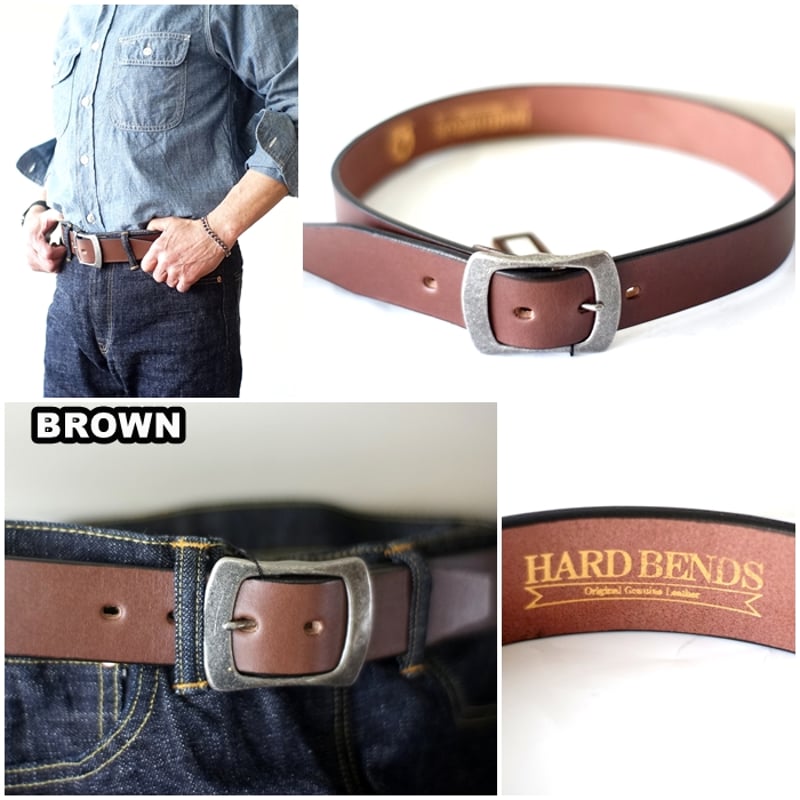 ARTBROWN(アートブラウン) レザーベルト NDB40014AB 本革 40mm幅 ギ