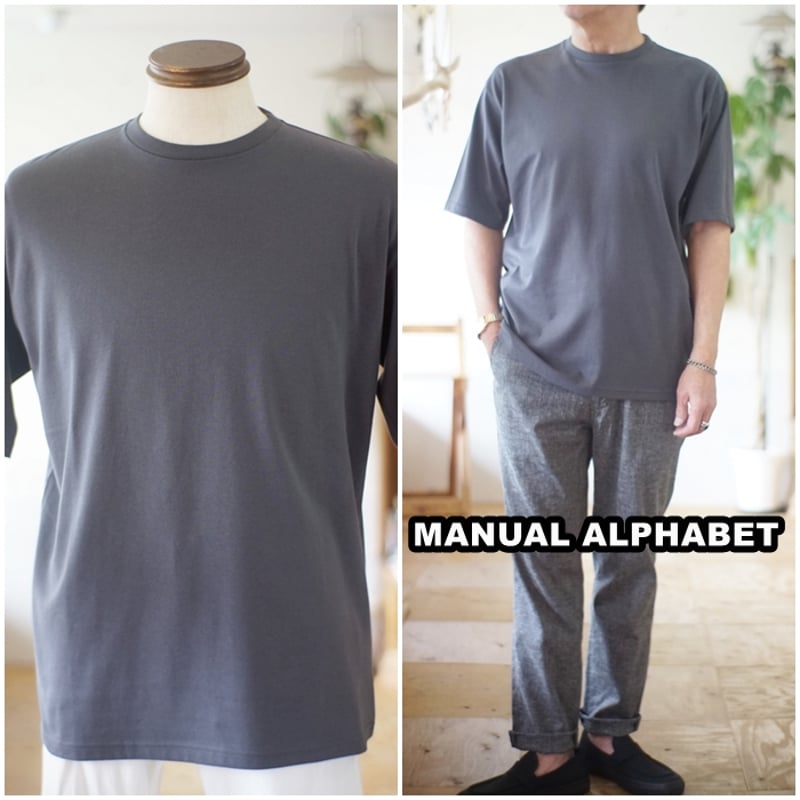 マニュアルアルファベット MANUALALPHABET ハーフスリーブT BASIC HALF