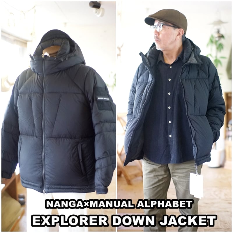 NANGA×MANUAL ALPHABET EXPLORER DOWN JACKET マニュア