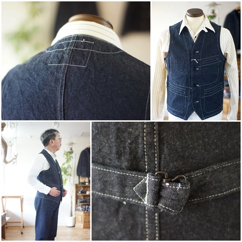 SUGARCANE シュガーケーン デニムワークベスト ベスト SC15702