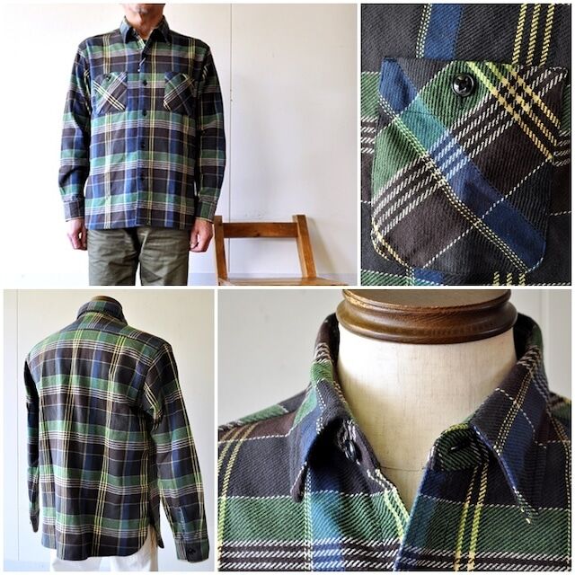 sugarcane シュガーケーン ツイルチェックワークシャツ ネルシャツ