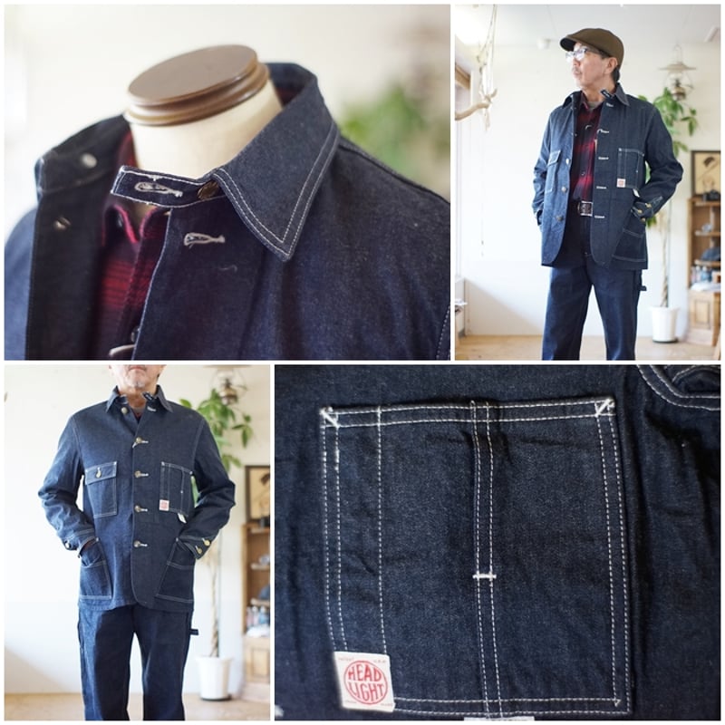 HEADLIGHT ヘッドライト デニムワークコート カバーオール 15464