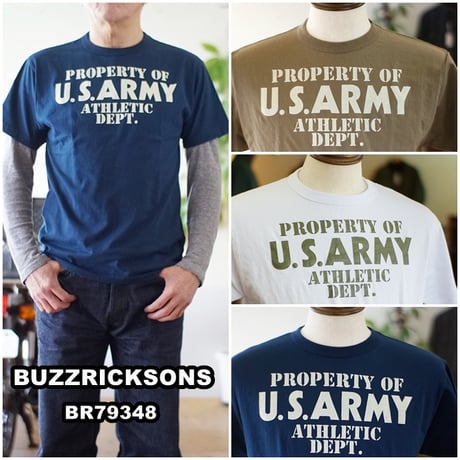 バズリクソンズ 　BUZZ RICKSON'S 　東洋エンタープライズ　BR79348 Ｔシャツ 半袖 　U.S.ARMY 　ATHLETIC DEPT　メンズ　カットソー