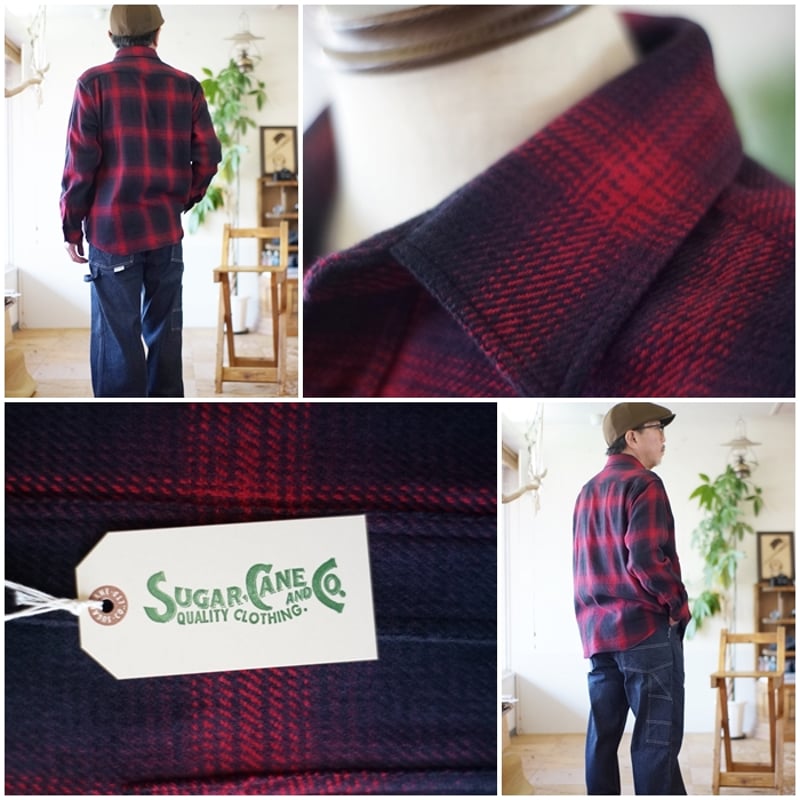 sugarcane シュガーケーン ワークシャツ チェックネルシャツ 東洋