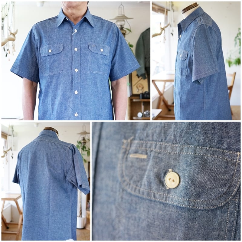 SUGARCANE シュガーケーン 半袖シャンブレーシャツ 37941 東洋
