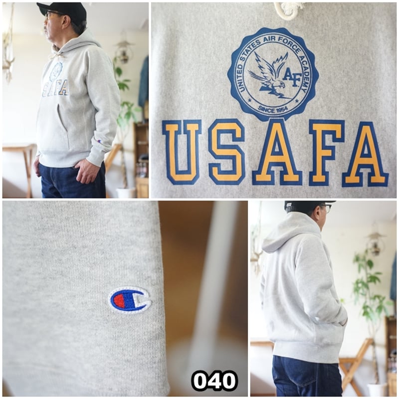 チャンピオン champion スウェット プルオーバーパーカー USAFA 裏起毛