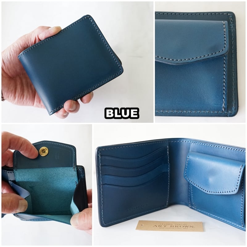 WOLF'S HEAD ショートウォレット小銭入れ ブルーレザー WOLF'S HEAD