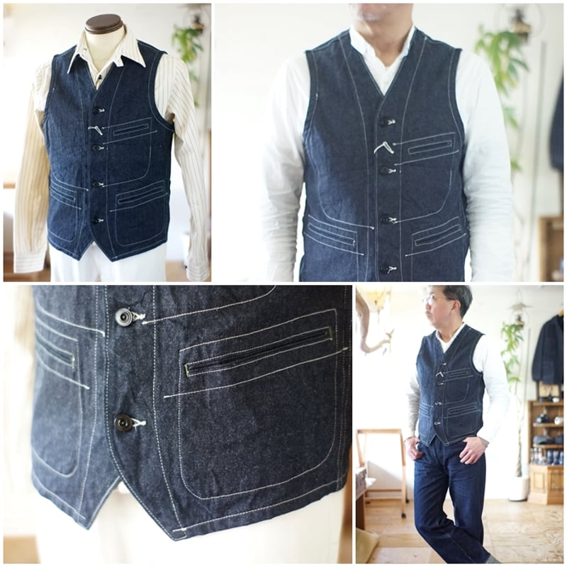 SUGARCANE シュガーケーン デニムワークベスト ベスト SC15702