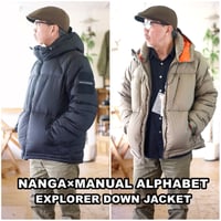NANGA×MANUAL ALPHABET EXPLORER DOWN JACKET マニュアルアルファベット×ナンガ 別注 コラボレーションダウン　 エクスプローラ ダウンジャケット