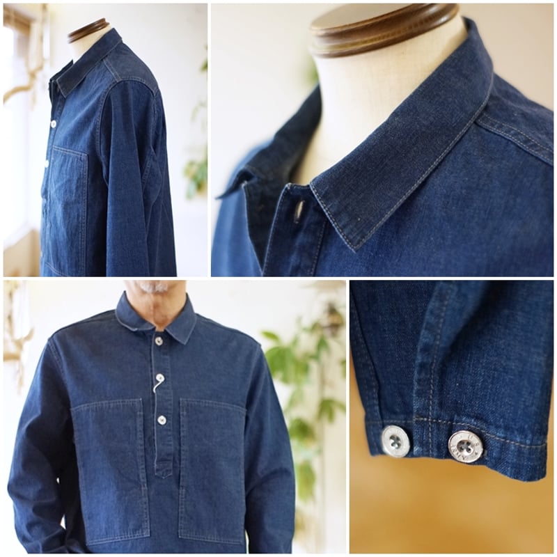 エフオービーファクトリー FOB FACTORY デニムプルオーバージャケット  