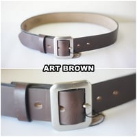 ARTBROWN(アートブラウン)メンズ　レザーベルト　 VNB40142AB 本革 40mm幅ギャリソンベルト クロムエクセル