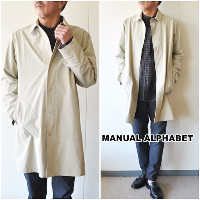 マニュアルアルファベット　VENTILE トレンチ　ステンカラーコート manualalphabet マニュアルアルファベット ステンカラーコート