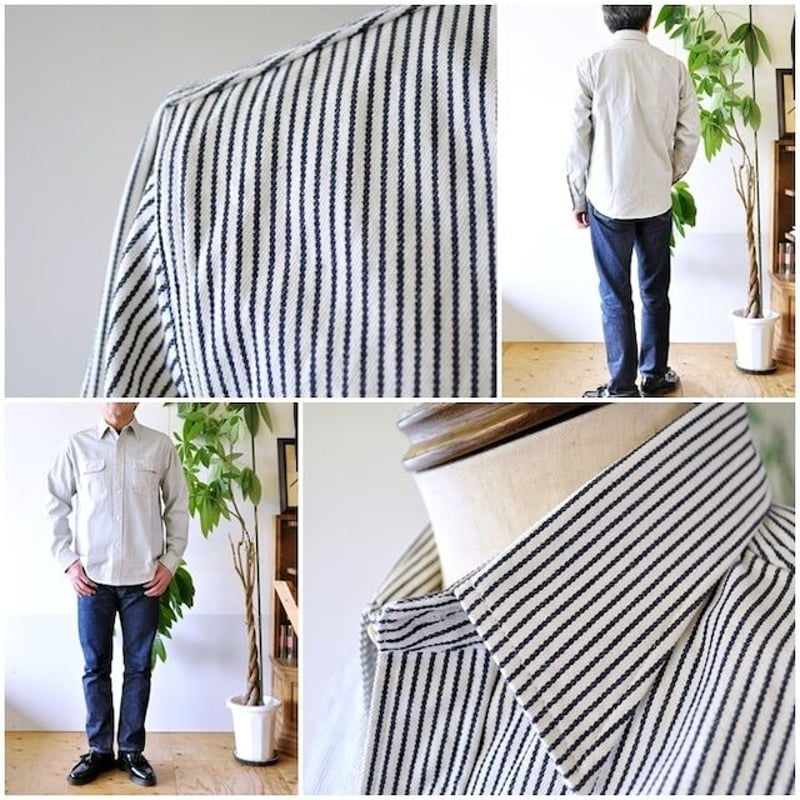 SUGAR CANE シュガーケーン 長袖 ヒッコリーワークシャツ 27853 東洋