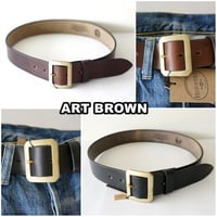 ARTBROWN(アートブラウン)メンズ　レザーベルト　 VGB40142AB 本革 40mm幅ギャリソンベルト クロムエクセル