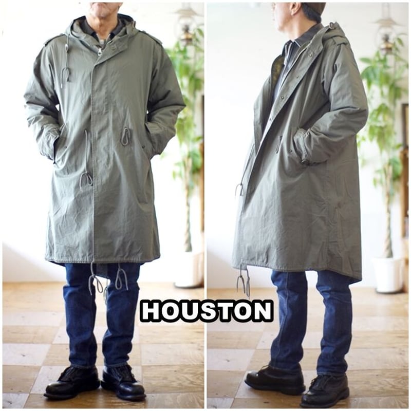 HOUSTON ヒューストン M51 モッズパーカー ミリタリーコート 5409 | bl