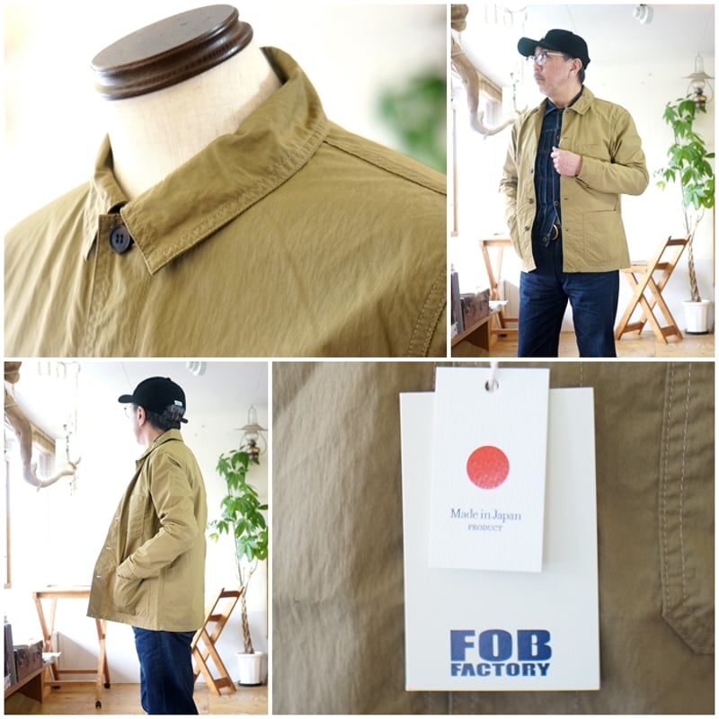 エフオービーファクトリー FOBFACTORY F2394 フレンチシャツジャケット
