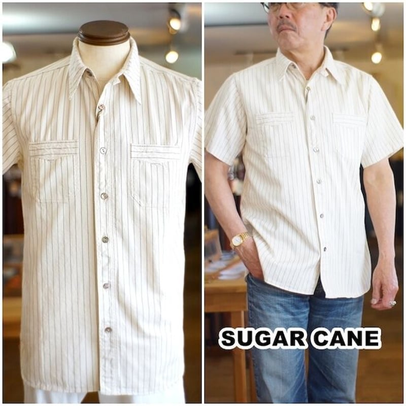 シュガーケーン SUGAR CANE ウォバッシュ 半袖シャツ 37275 東洋