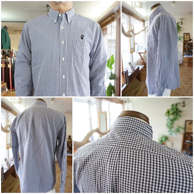 modemdesign モデムデザイン ギンガムチェックボタンダウン