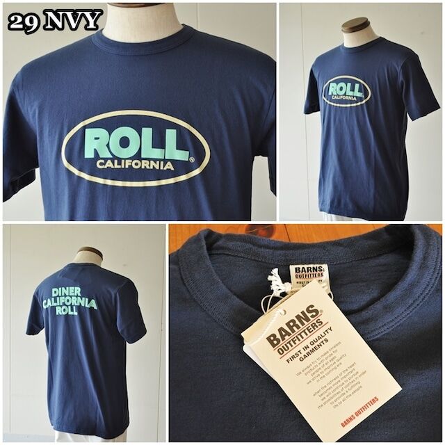BARNS OUTFITTERS ROLL スウェットLブラック Pigment Dye】Super Heavy Weight Sweatshirt【ROLL】BR-24344