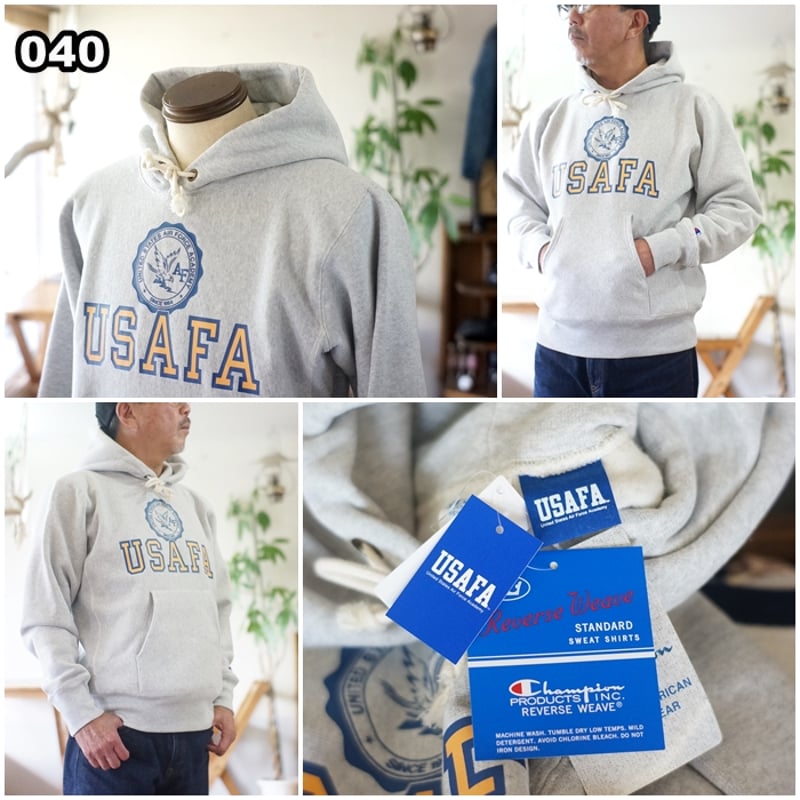 チャンピオン champion スウェット プルオーバーパーカー USAFA 裏起毛