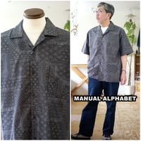 BARNS バーンズアウトフィッターズ 半袖オープンカラーチェックシャツ