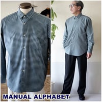 MANUAL ALPHABET マニュアルアルファベット 長袖ルーズシャツ　 ブラーチェック ルーズフィット