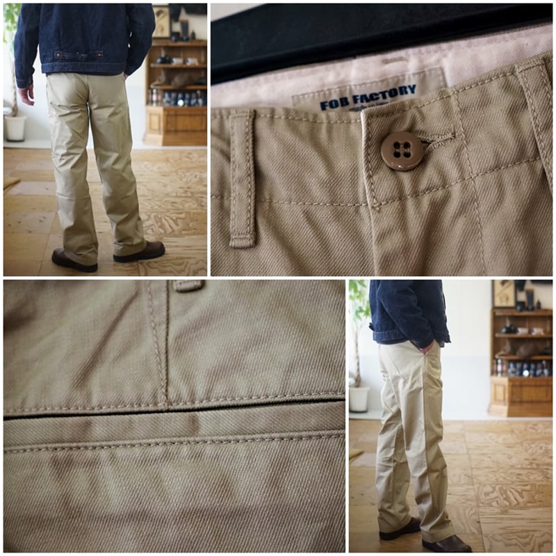 FOB FACTORY エフオービーファクトリー ビッグチノパンツ チノーズ