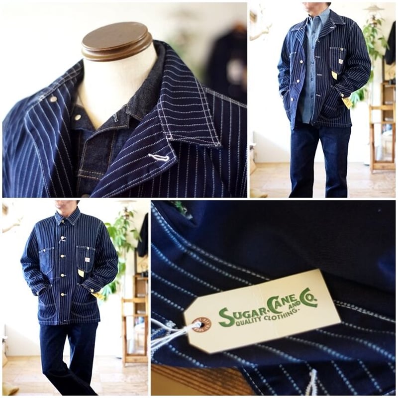 SUGAR CANE シュガーケーン デニムカバーオール ウォバッシュ SUGAR CANE シュガーケーン デニムカバーオール ウォバッシュ