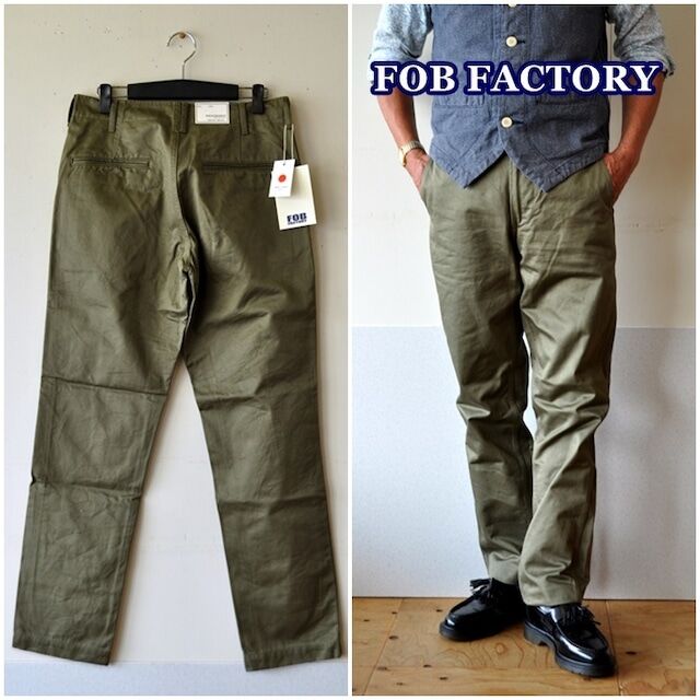 FOB FACTORY 】美品 ウエポン チノ ナロー トラウザー パンツ LL FOB FACTORY エフオービーファクトリー ウエポンチノ ナロートラウザー