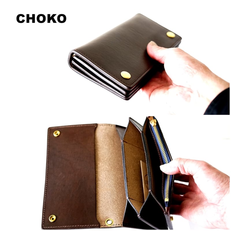 yellow man' ART BROWN レザーロングウォレット ARTBROWN アートブラウン 長財布 ウォレットトラッカーズ クロム