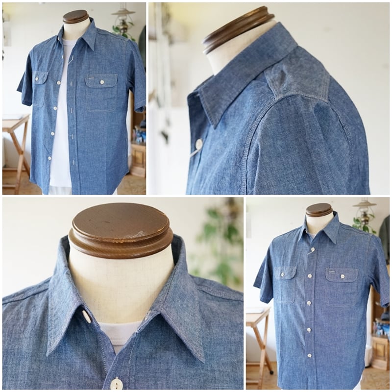 SUGAR CANE＊希少、アメリカ製＊シャンブレーシャツ SUGARCANE シュガーケーン 半袖シャンブレーシャツ 37941 東洋