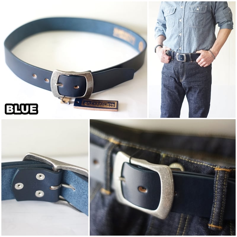 ARTBROWN(アートブラウン) レザーベルト NDB40014AB 本革 40mm幅 ギ