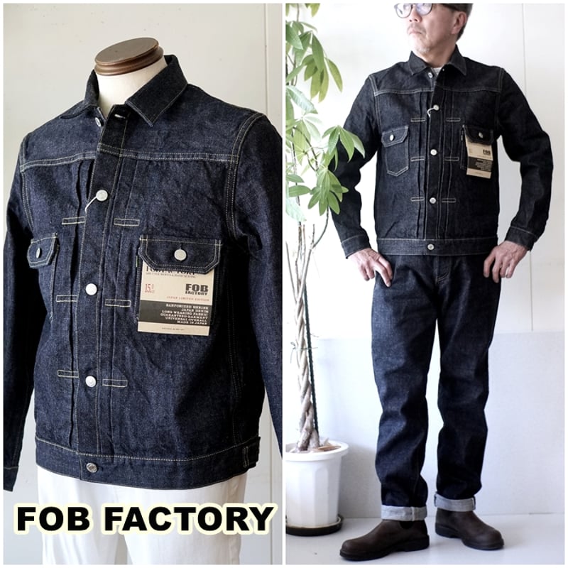 FOB factory デニムジャケット GジャンS FOBFACTORY エフオービーファクトリー セカンドモデルGジャン デニム