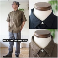 MANUAL ALPHABET マニュアルアルファベット　MA-S-782 　綿麻　コットンリネン　半袖シャツ