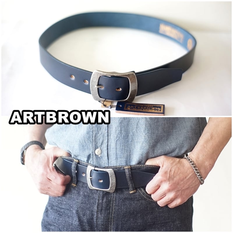 ARTBROWN(アートブラウン) レザーベルト NDB40014AB 本革 40mm幅 ギ