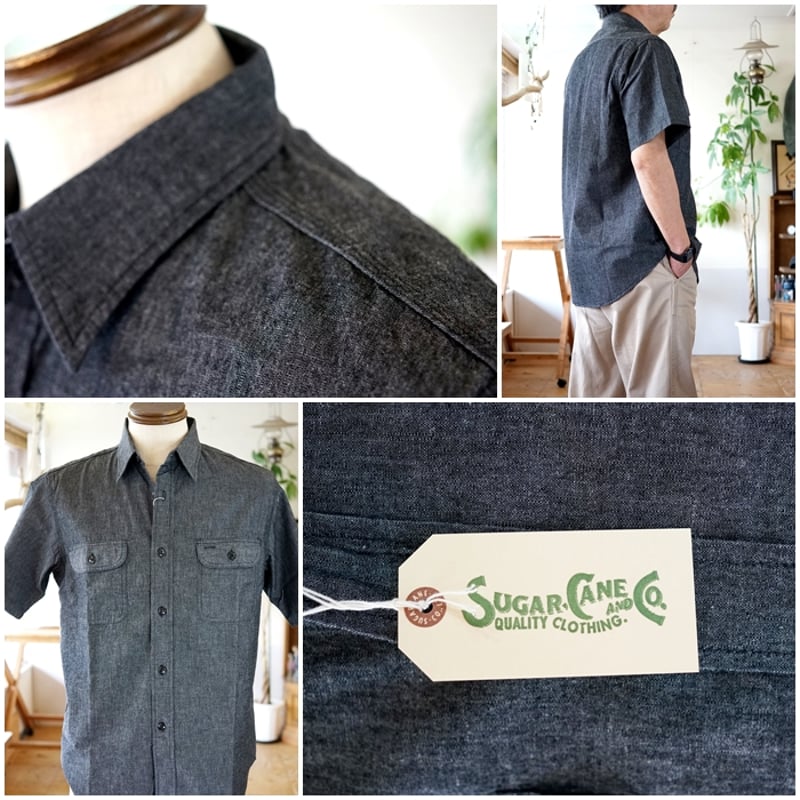 推定50's WORKMAN'S ベタシャン ブラックシャンブレーシャツ 楽天市場】orslow [オアスロウ] BLACK CHAMBRAY WORK SHIRT [01-8064