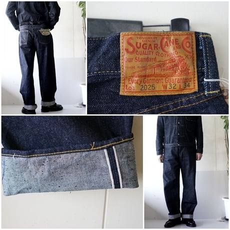 SUGARCANE シュガーケーン ビンテージレプリカジーンズ 42025　13oz. DENIM WAIST OVERALLS 2025 MODEL (WIDE LEG)