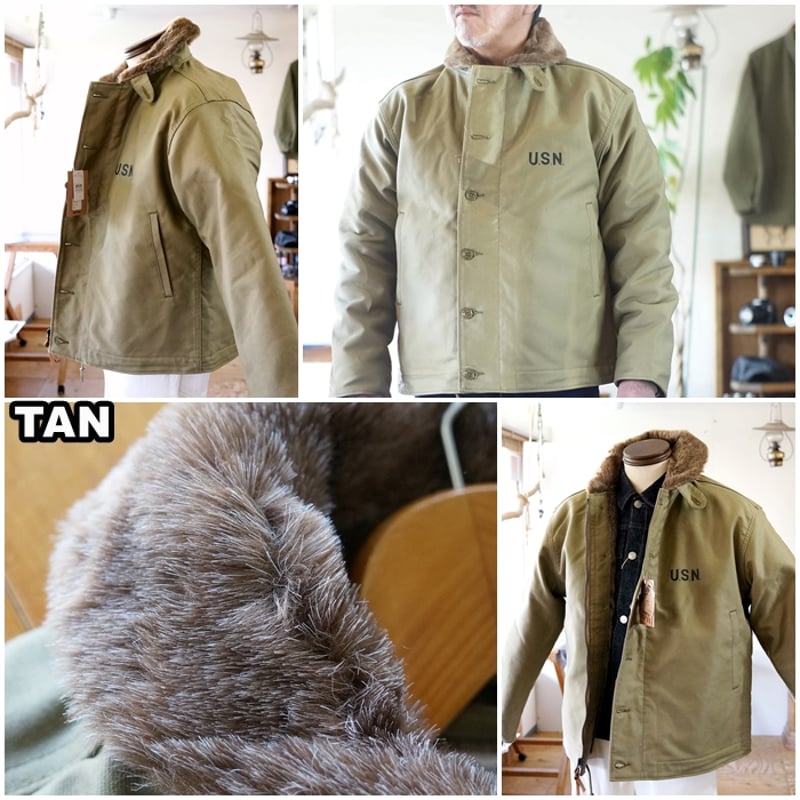 HOUSTON N-1デッキジャケット サイズ42 HOUSTON / ヒューストン 5n-1dy N-1 DECK JACKET OVER DYE N-1