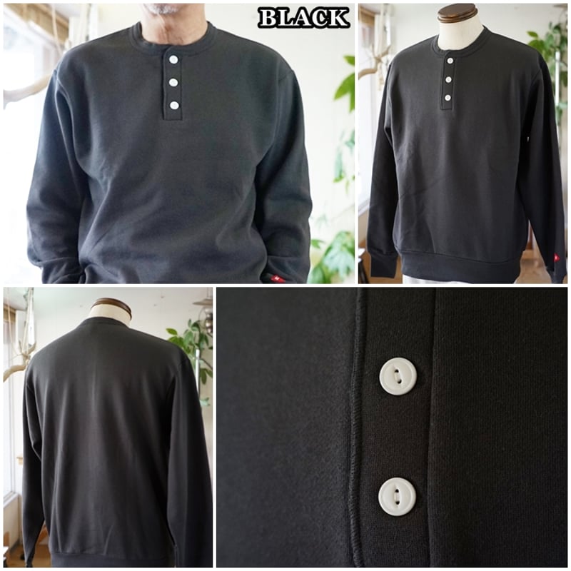 Healthknit ヘルスニット classic henry neck long sle